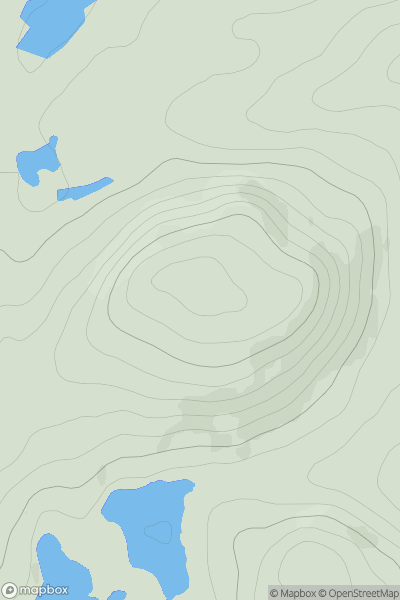 Thumbnail image for Carn an Tuairneir [Glen Affric to Glen Moriston] [NH395239] showing contour plot for surrounding peak